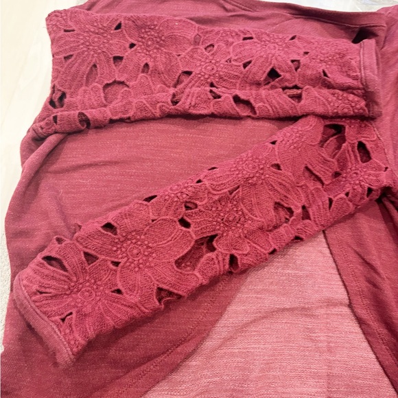 American Eagle Outfitters Top Womens‎ Medium Lace Cutout Long Sleeve Open Back - Picture 8 of 9